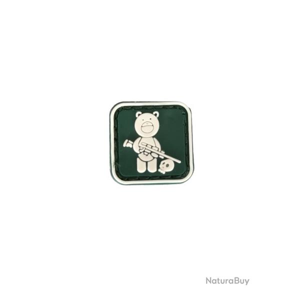 Patch Petit Ours - Kaki - PVC - velcro - Livraison gratuite