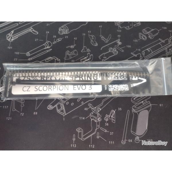 Ressort Rcuprateur 125% - CZ Scorpion EVO 3 / 3+ - ASCALON-ARMS  9X19mm