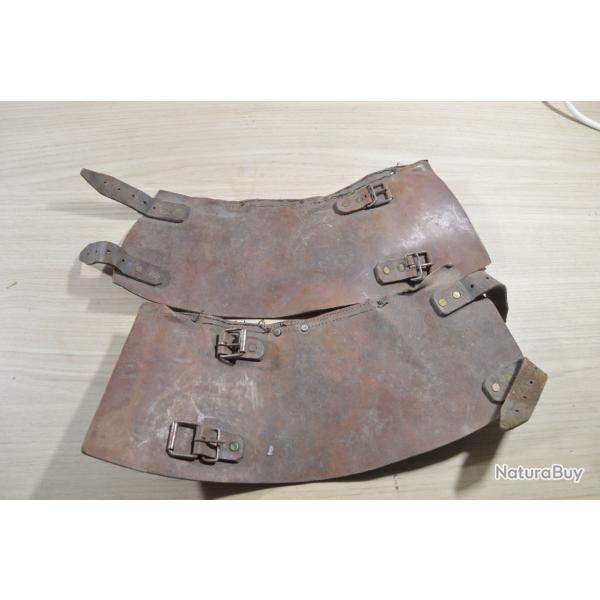Paire Gutre  modifier France US Anglais WW1 / WW2 Cuir (24)