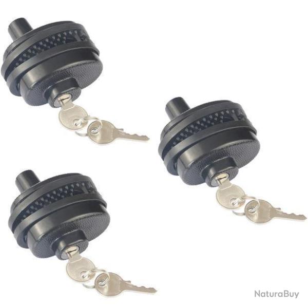 Lot de 3 verrous de pontet fermeture  cls. (2)