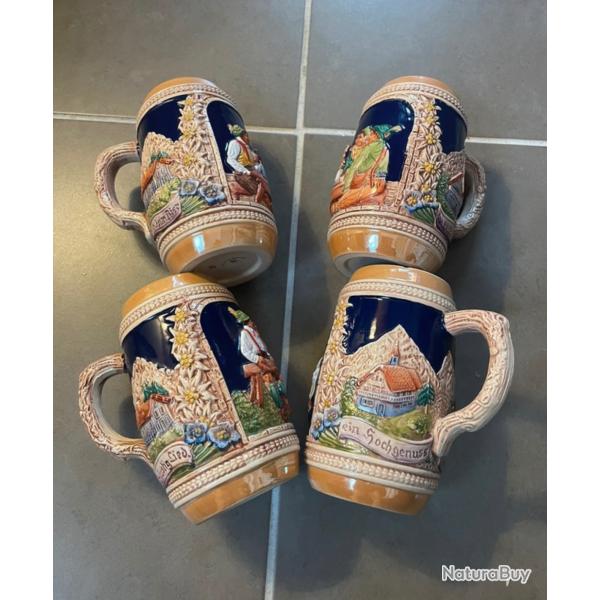 Chope A Biere Allemande Orginal Gerz D�cor Tyrol TBE J en poss�de 4