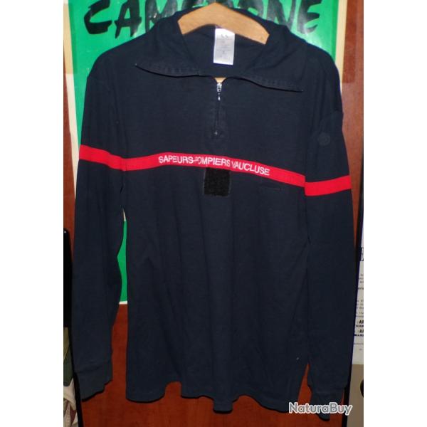 TEE SHIRT A MANCHES LONGUES  DES SAPEURS-POMPIERS DU VAUCLUSE  , TAILLE 104 SOIT L OU 41-42   , ETA