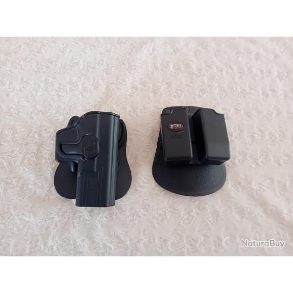 Holster et porte chargeur glock