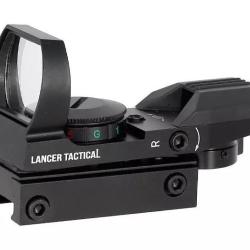 Vis&eacute;e point rouge / vert Reflex 4 r&eacute;ticules Lancer Tactical