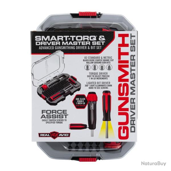 Tournevis Dynamom�trique Real Avid SMART TORQ - 83 Embouts - Pr�cision et Polyvalence pour Entretien