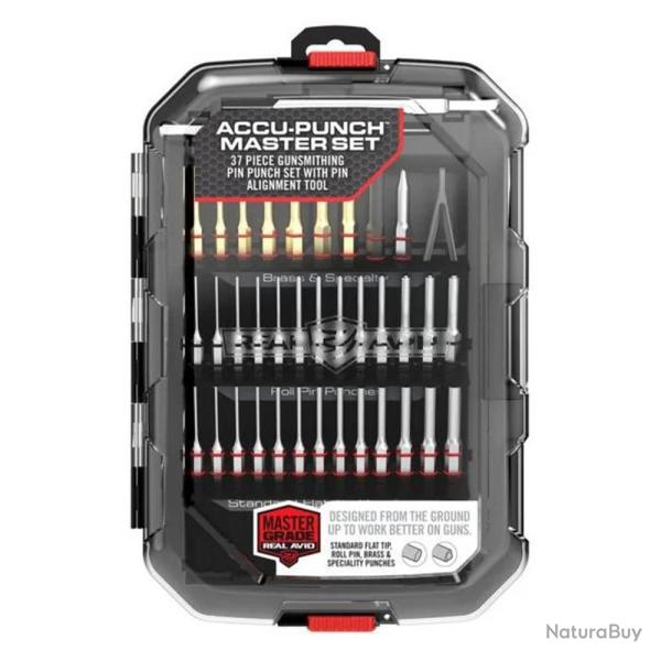 Set de Chasse Goupille Real Avid 37 Pi�ces - Outils Complets - Entretien et R�paration Rapide - Perf