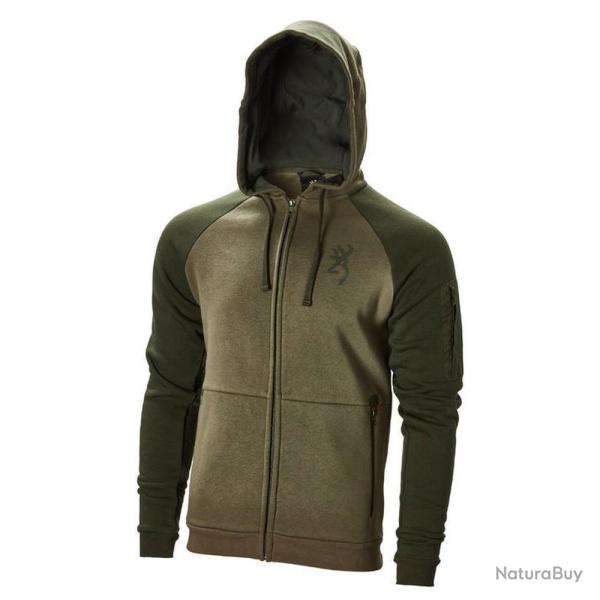 Sweatshirt Two Tones Browning Vert Confort Thermique Design Bicolore Id�al pour Chasse et Outdoor