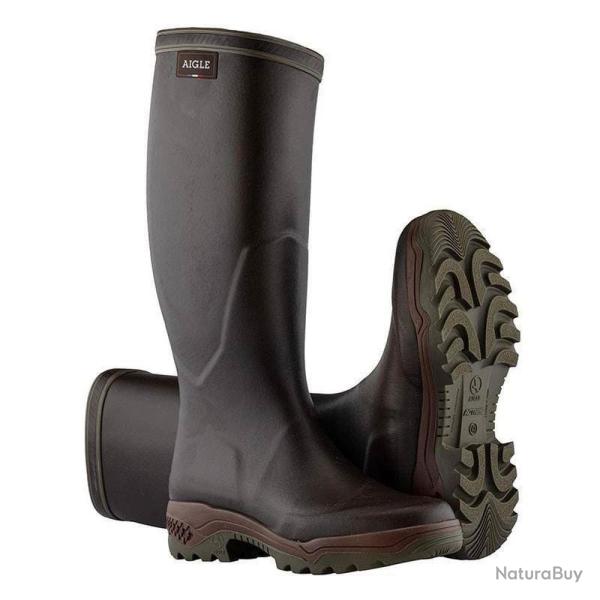 Bottes Parcours II Aigle Brun Caoutchouc Naturel Confort et �tanch�it� Pour Chasse et Outdoor
