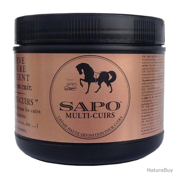 Baume Multi-Cuirs Sapo - 500 ml - Protection et Nourrissage - Entretien Durable du Cuir 100 ml + bro