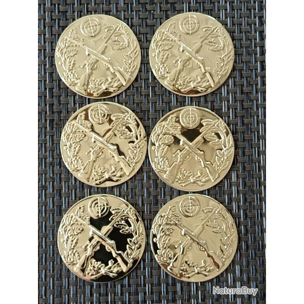 LOT INSERTS POUR MEDAILLES MOTIFS TIRS CARABINES