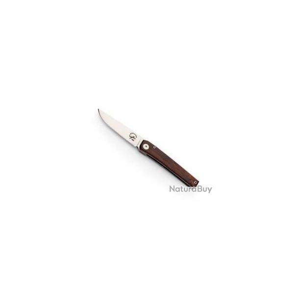 Couteau Salamandra  lame acier N690Co � cran int�rieur manche 9 cm pistachier au recto