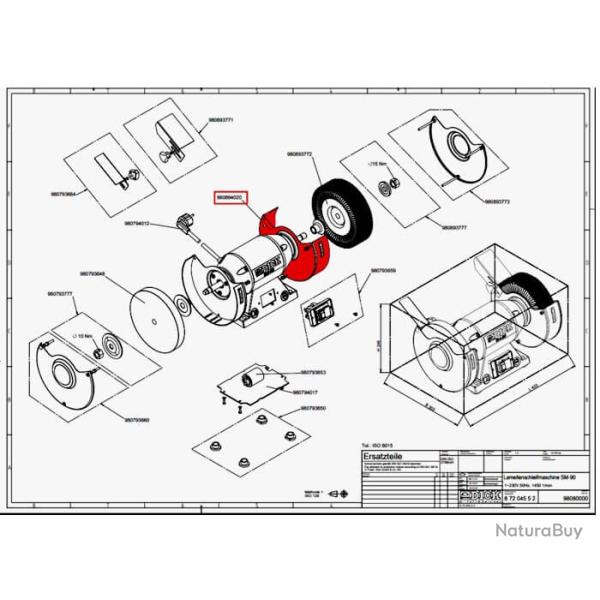 9 8089 4020 Capot de protection Dick SM-90