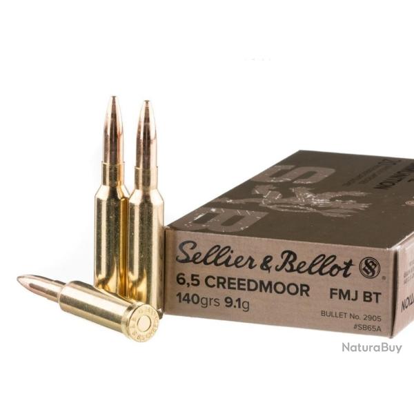 Munitions 6.5 Creedmoor Sellier & Bellot FMJ BT 140gr