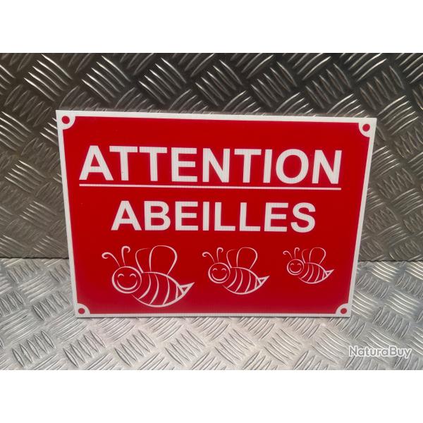 panneau signalisation attention abeilles 340mm x 240 mm matiere akilux