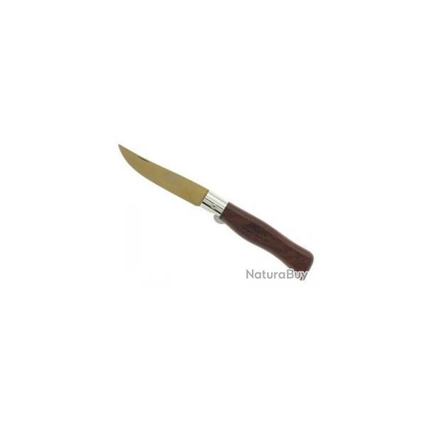 Couteau M.A.M., lame pointue inox rev�tement titanium bronz� � cran int�rieur