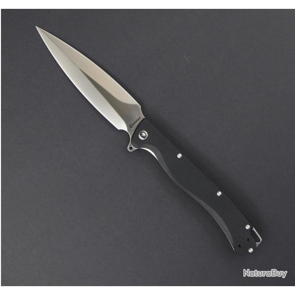 Couteau Daggerr Knives Vendetta Lame Dagger Acier VG10 Manche G-10/Acier Frame Lock Clip DGRVDBKST