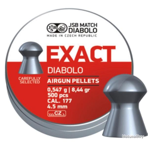 Bo�te de 500 plombs JSB Diabolo Exact - Cal. 4.5 - 4.52 mm