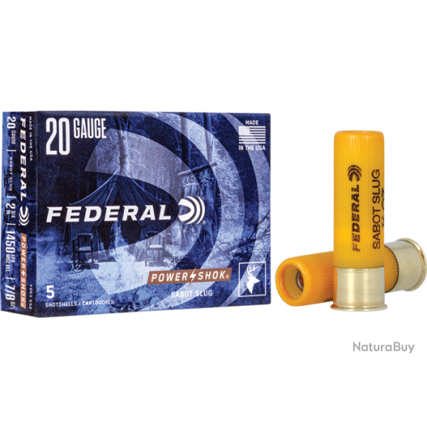 Cartouches Federal Power-Shok Sabot Slug - 20/70
