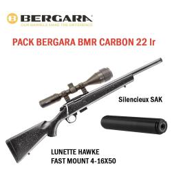 PACK BERGARA BMR CARBON 22 lr 4-16x50 Montage m&eacute;dium