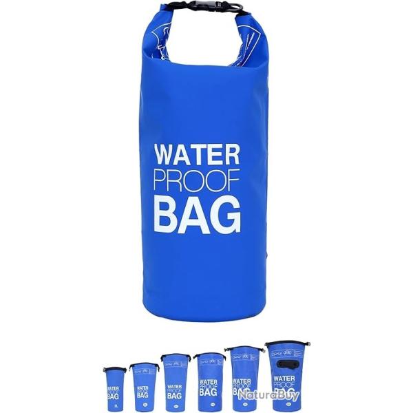 Sac �tanche 15L Flottant Imperm�able P�che Camping Navigation Plong�e Cano� Kayak Rafting Bleu