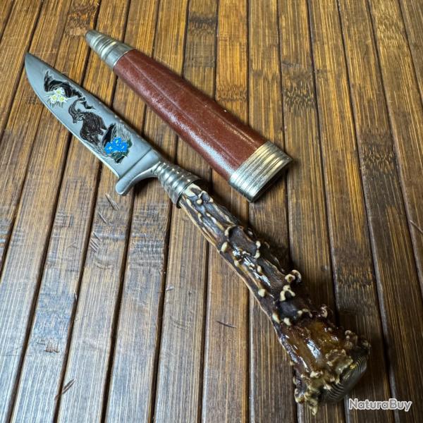 SUPERBE ET LUXUEUX NICKER VINTAGE TRADITIONNEL ALLEMAND ARTISANALE SOLINGEN LAME GRAV�E