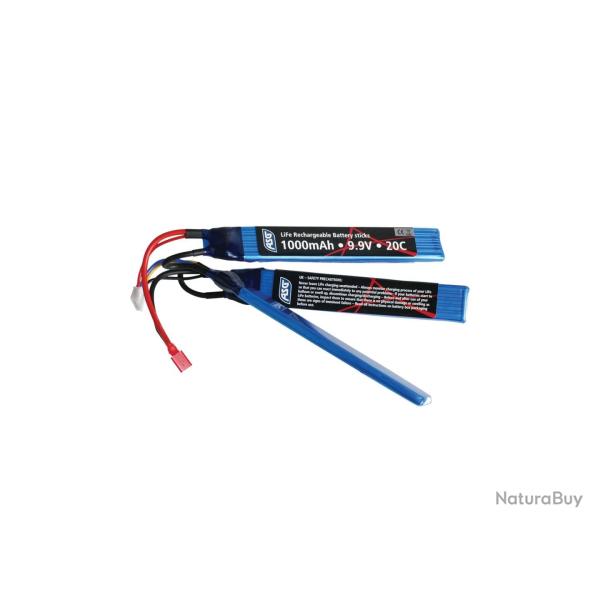 BATTERIE LI-FE 9.9V 1000MAH TP 3 STICKS "ASG"