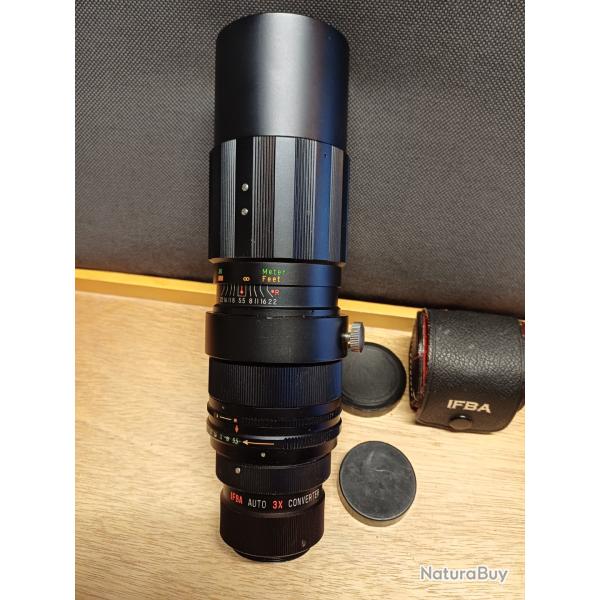 Ancien t�l�objectif 300 mm IFBAGON Auto + convertisseur x 3 IFBAGON