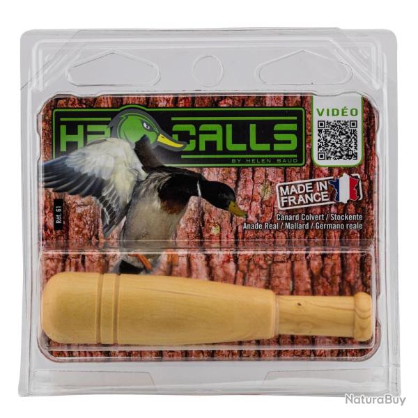 Appeau Canard Colvert Helen Baud - Bois d'Acacia - Son R�aliste - Pour un Attelage Efficace double
