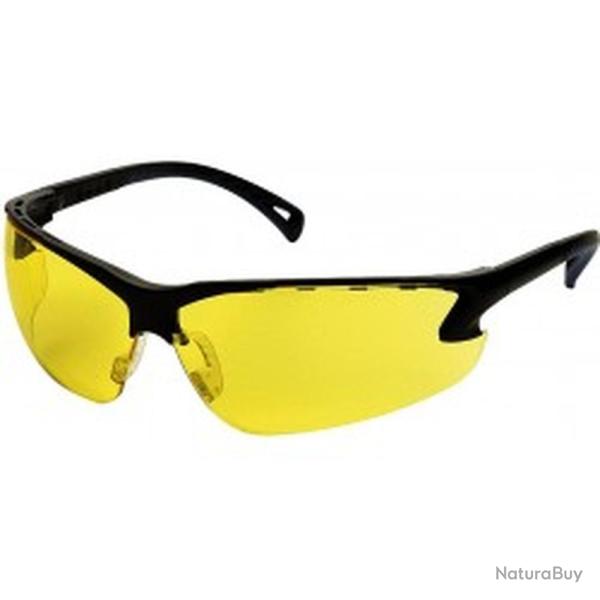 Lunettes de Protection ASG - Verres Jaunes Anti-UV - Monture Noire R�sistante - Vision Optimale et S