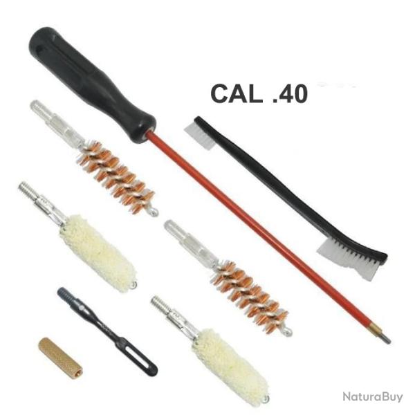 Kit de nettoyage pour armes de poing calibre 40 - LIVRAISON GRATUITE