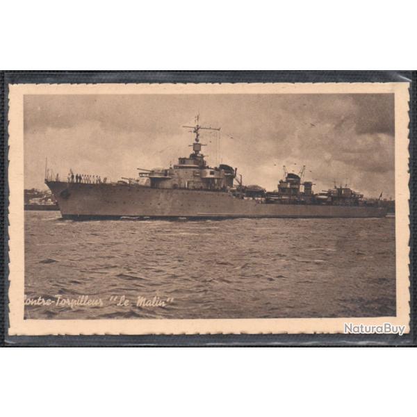 CPA - Marine Militaire - Contre-Torpilleur  " Le Malin"  N�3750
