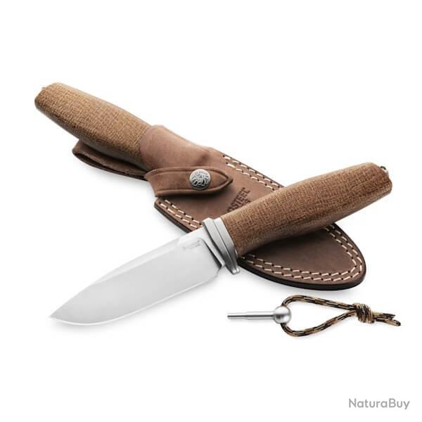 AH.BLN Couteau fixe LionSTEEL "ACHA" micarta naturel