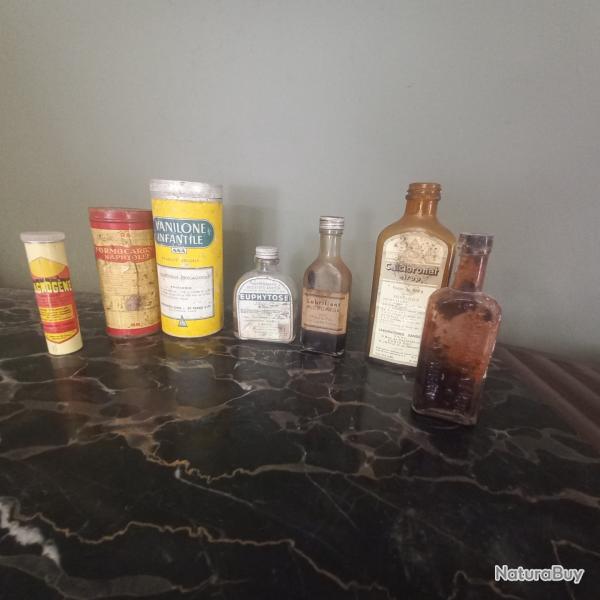 ancien flacon et boite m�dical /  pharmaceutique