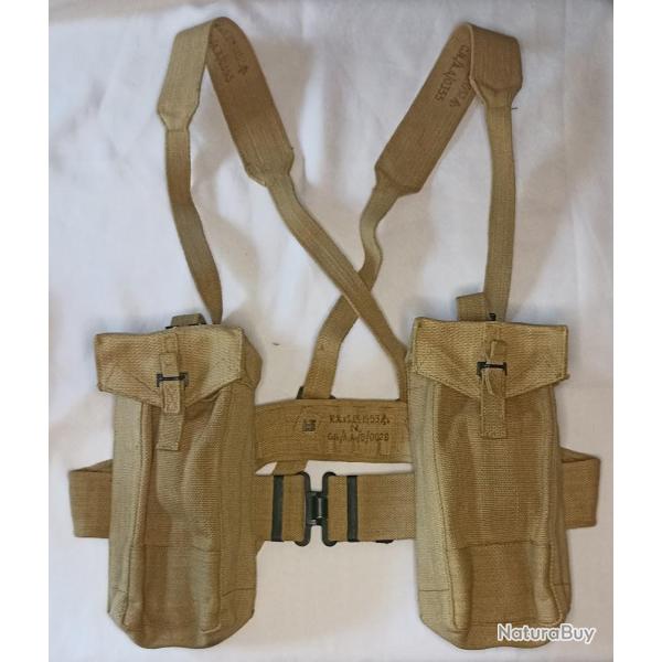 Ceinturon cartouchi�res GB web sable 1953 post war