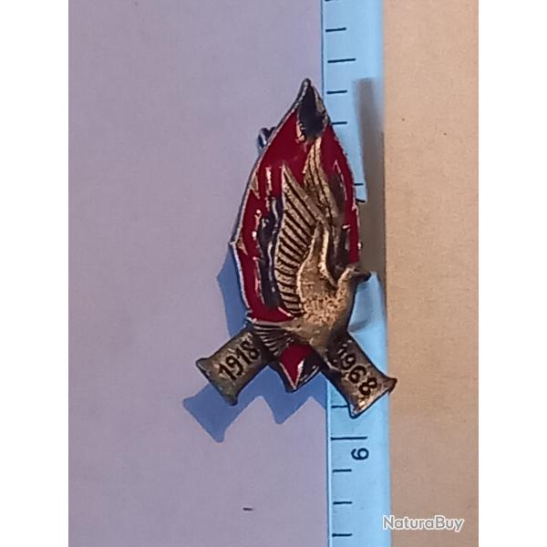 Insigne comm�moratif du 50�me anniversaire de la fin de la premi�re guerre mondiale (1918-1968)