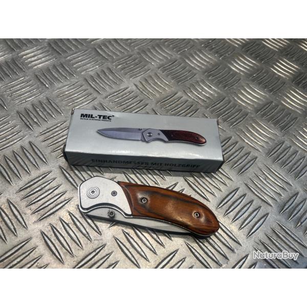 couteau one han mil-tec poignee bois pakka neuf