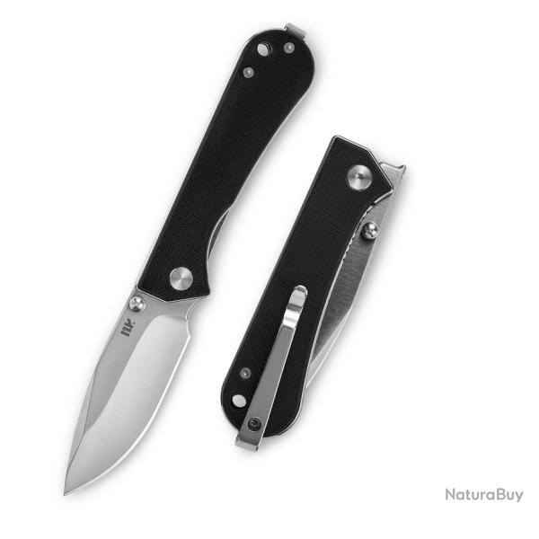 Couteau NUKNIVES Kumpanter Lame Acier D2 Manche G10 Black Liner Lock KIVT NUKS131001