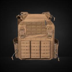 VESTE PORTE PLAQUES 600D QUICK DETACH COYOTE