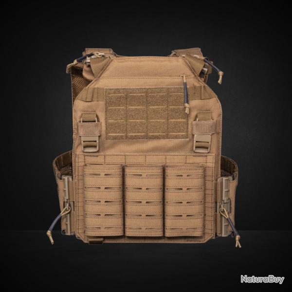VESTE PORTE PLAQUES 600D QUICK DETACH COYOTE