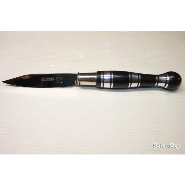 Couteau Nontron 12 cm manche �b�ne et aluminium