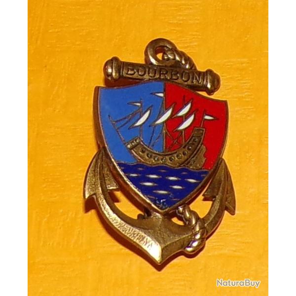 Cie Coloniale de BOURBON, �mail, dos guilloch�, 1 bol�ro lisse , FABRICANT DRAGO PARIS , HOMOLOGATIO