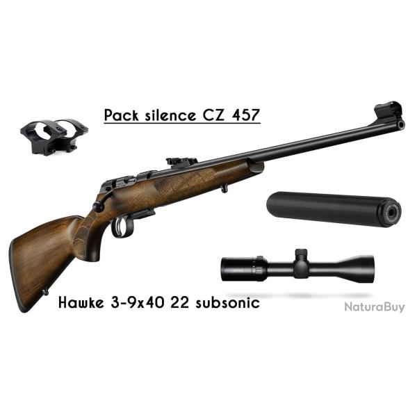 Pack silence CZ 457 LUXE 22LR CANON 24'' FILET� 1/2X20 1/2x20 UNF