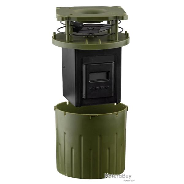 Agrainoir automatique �lectrique 6 volts projection 8 � 12 m, Agrainoir automatique vert 6 volts