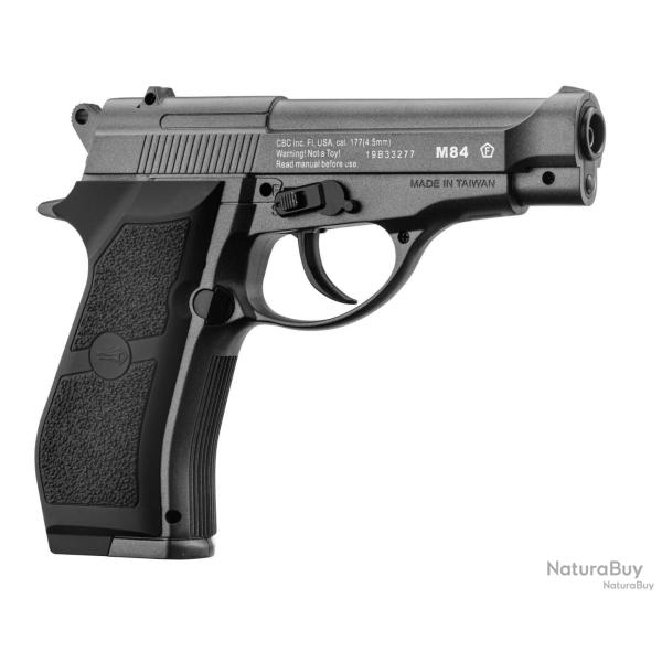 Pistolet CO2 culasse fixe BORNER M84 cal. 4.5mm BB's