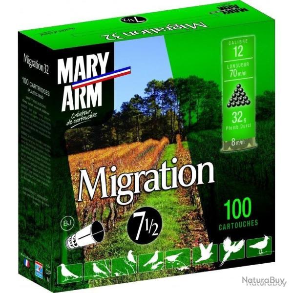 Cartouches Mary Arm Migration 32g - Cal. 12/70 N�7,5 bte de 100