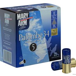 Cartouches Mary Arm Palombe 34 BJ - Cal. 12/70 N°7 bte de 25