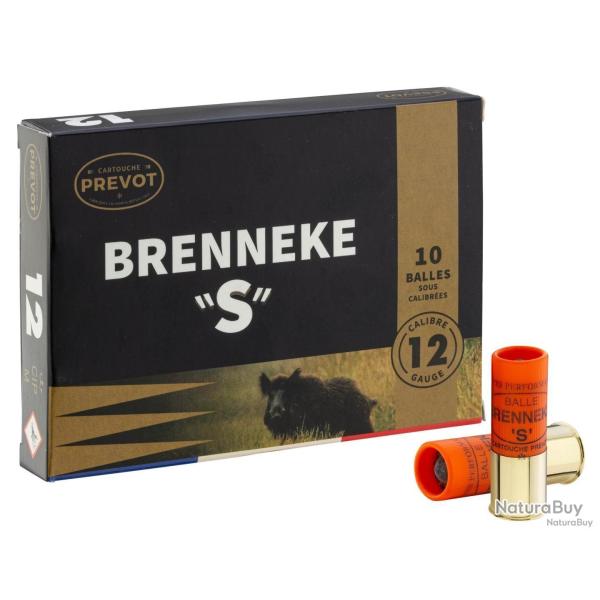 Cartouche Prevot � balle Brenneke-S - Cal. 12/70 bte de 10