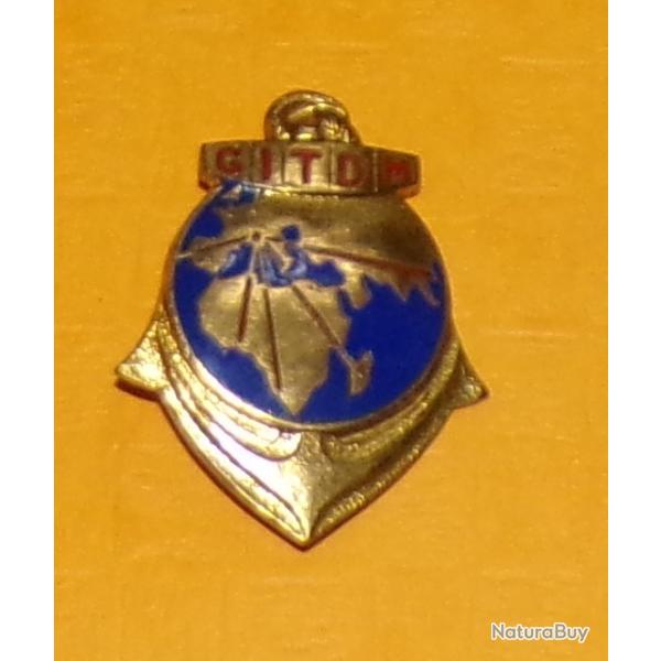 G.I.T.D.M, 46 mm, pastille ronde sans marque , Groupement d'Instruction Troupes De Marine, FABRICANT