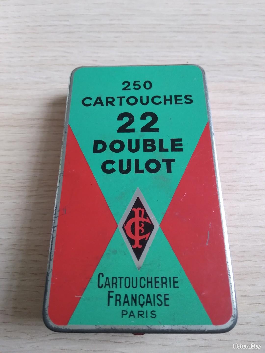 Ancienne Boîte Métal Cartoucherie Française Double Culot - Munition Vintage - Occasion