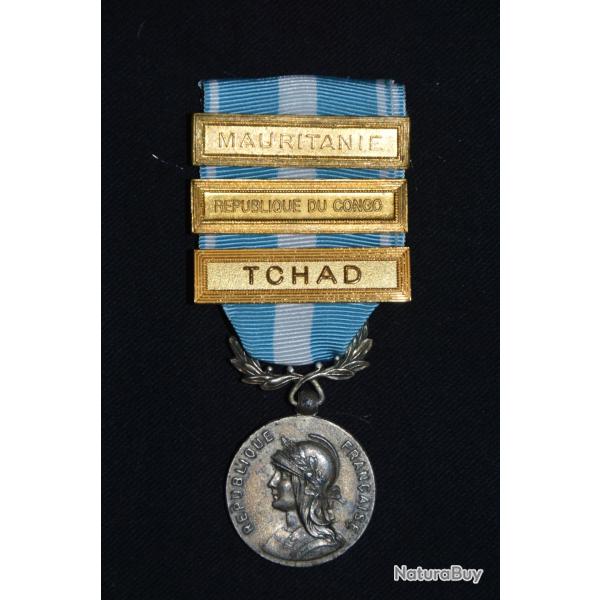 MEDAILLE OUTRE MER (COLONIALE)-MAURITANIE-REPUBLIQUE DU CONGO-TCHAD